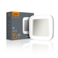 Светодиодный светильник ART IP65 квадратный VIDEX 15W 5000K влагозащищенный VL-BHFS-155 белый